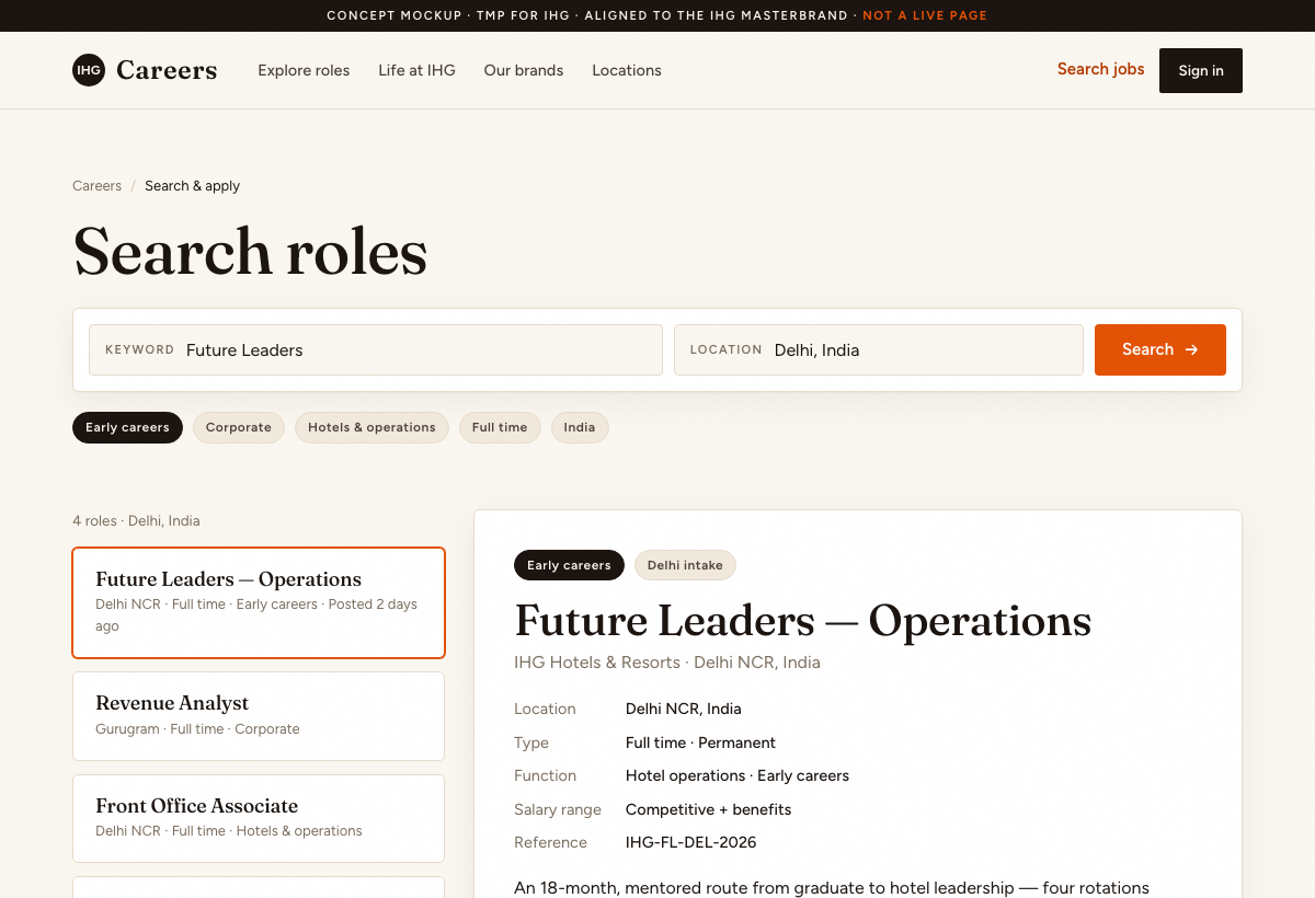 Search and apply handoff